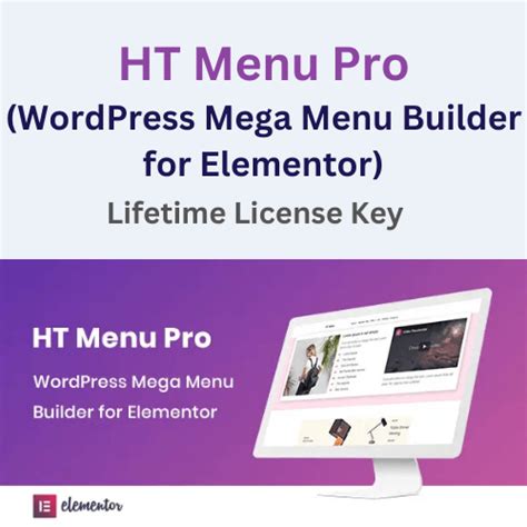 HT Menu – WordPress Mega Menu Builder for Elementor.